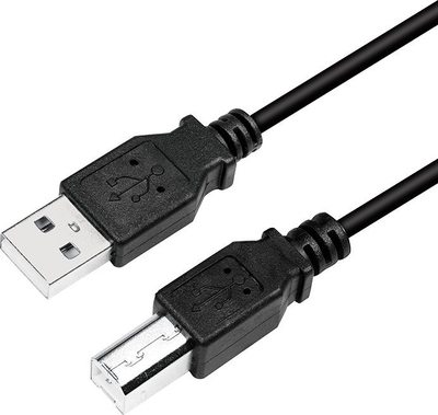 Kabllo USB LogiLink CU0009B, USB A në USB B, 5m, i zi
