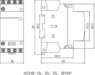 Kontaktor modular Finder 22.32.0.230.4540, 25A, 230V AC/DC, me LED