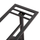 Bazë dyshe tavoline Metal HM468.11, 100x40x73 cm, e zezë mat
