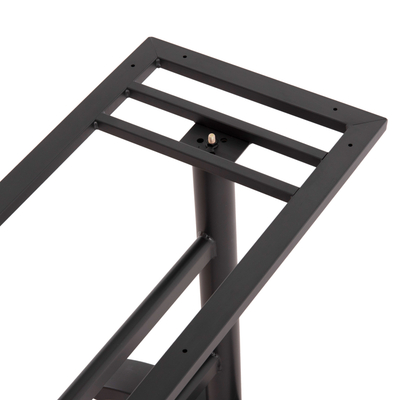 Bazë dyshe tavoline Metal HM468.11, 100x40x73 cm, e zezë mat