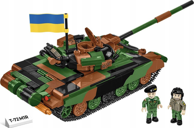 Set blloqe Cobi Blocks T-72M1R, model tank ushtarak 1:35, shumëngjyrësh