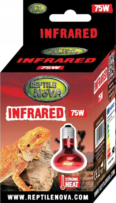 Llambë ngrohje Reptile Nova Infrared, 75W, infrakuqe, e kuqe
