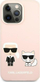 Kapak telefoni Karl Lagerfeld KLHMP13LSSKCI për iPhone 13 / 13 Pro 6.1", silikon, MagSafe, rozë e çelët