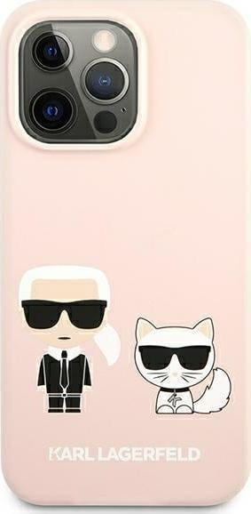 Kapak telefoni Karl Lagerfeld KLHMP13LSSKCI për iPhone 13 / 13 Pro 6.1", silikon, MagSafe, rozë e çelët