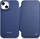 Këllëf telefoni iCarer CE Premium Leather Folio për iPhone 14, lëkurë natyrale, MagSafe, blu