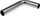 Bërryl çeliku KAN-therm Steel 90°, diametër 28 mm, i galvanizuar