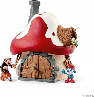Set loje Schleich Shpia e Smurf-save, me 2 figura, shumëngjyrësh