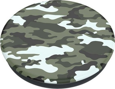 Mbajtëse telefoni PopSockets PopGrip Dark Green Camo, kapje që zgjatet, me pamje kamuflazh, jeshile e errët
