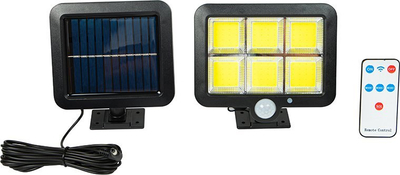 Reflektor LED BLOW Spotlight me sensor lëvizje, me panel diellor, i zi