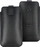 Këllëf telefoni Forcell Pocket Carbon Model 16, universal, për Samsung A22 5G, i zi