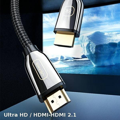 Kabllo HDMI Usams 2.1, 8K Ultra HD, 2m, e zezë