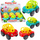 Lodër makinë me zile Baby Rattle Car, senzoriale, për foshnje 6m+, e kuqe jeshile