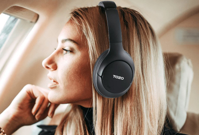 Kufje H10 me kap veshin, wireless Bluetooth, me heq zhurmën, të zeza