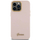 Mbrojtëse telefoni Guess GUHCP15LSMBSLP për iPhone 15 Pro 6.1\", hardcase silikoni, rozë