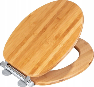 Kapak tualeti WENKO Bambusa, bambu, Soft Close, rezistent ndaj lagështisë