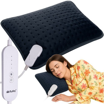 Jastëk elektrik ngrohës Ruhhy 26220, 40x30 cm, shumë nivele temperature, gri