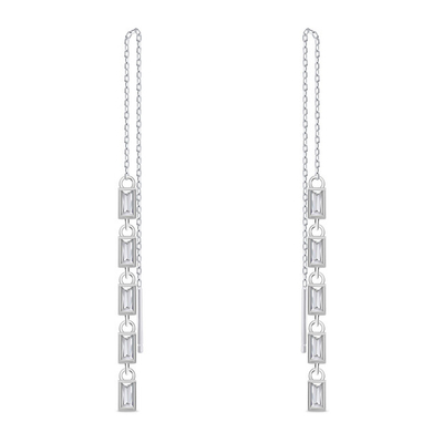Vathë për femra Brilio Silver EA1009W, të argjendtë 