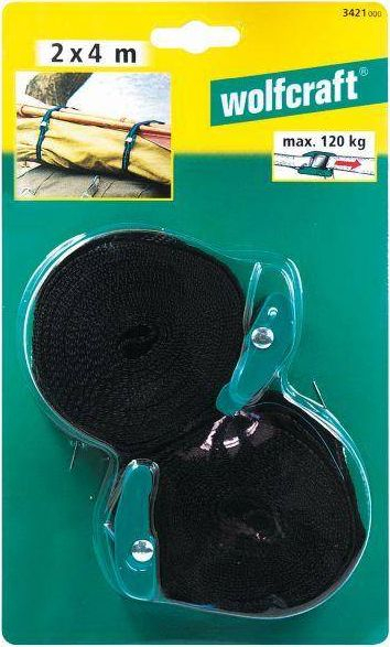 Rrip shtrëngues Wolfcraft 3421000, 4 m, 120 kg, i zi