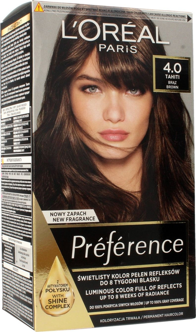 Ngjyrë për flokë L’Oreal Paris Preference 4.0 Tahiti Brown, kafe