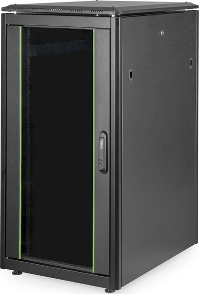 Kabinet rrjeti Digitus Standing Cabinet DN-19 22U-6/8-B-1, 19", 22U, i zi