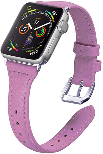 Rripa për orë dore 4wrist Apple Watch, vjollcë, 42, 44, 45 dhe 49 mm