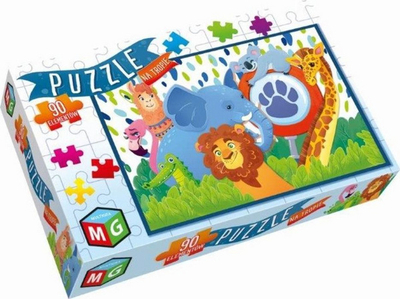 Puzzle Multigra Na Tropie, 90 pjesë, 33 x 22 cm, shumëngjyrësh