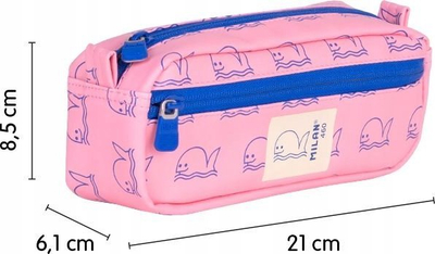 Etui për lapsa Milan 460, 2 ndarje, rozë