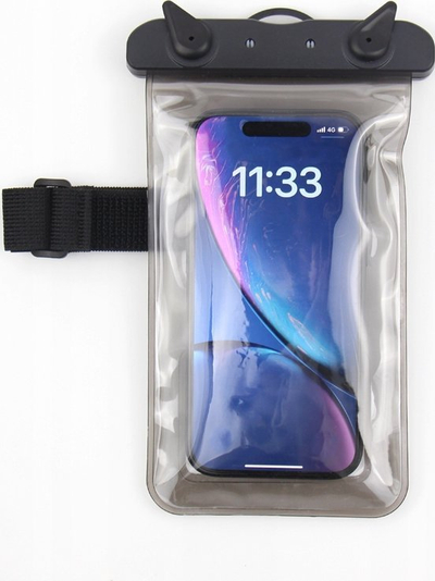 Mbajtëse universale uji për telefon, 5.8–6.8", rrip krahu, e zezë