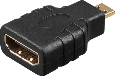 Адаптер HDMI Goobay, HDMI F во Micro HDMI M, црн