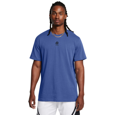 Bluzë sportive Under Armour Curry Heavyweight Logo, pambuk, blu