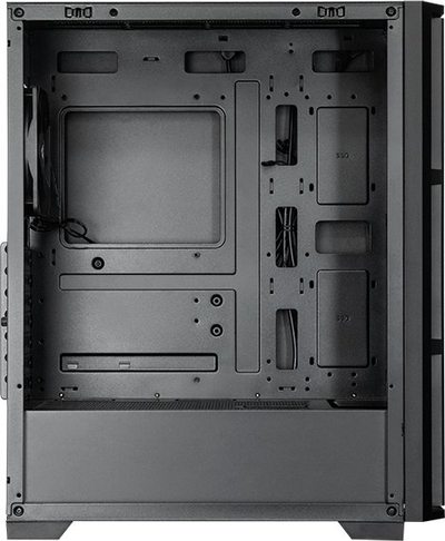 Kutia kompjuterike Chieftec Pro MIDI Series AS-02B-TG-OP, xham anësor, e zezë