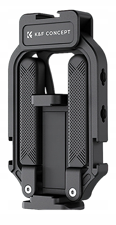 Rig video për smartphone K&amp;F Concept, stabilizues me dy doreza, alumini i palosshëm, i zi
