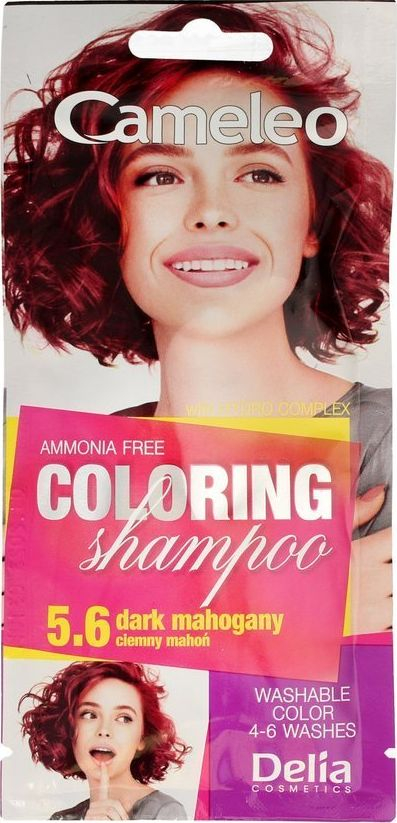 Shampo ngjyruese për flokë Delia Cameleo Color No. 5.6, mahon i errët