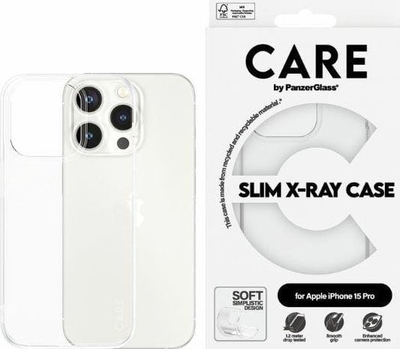 Mbrojtëse telefoni Slim X-Ray për Apple iPhone 15 Pro, plastikë e ricikluar, që s’e ha kollaj goditja, transparente