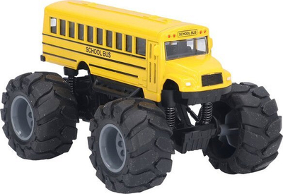 Autobus lodër Hipo HX168 46410, metal 20cm, me drita edhe tinguj, i verdhë