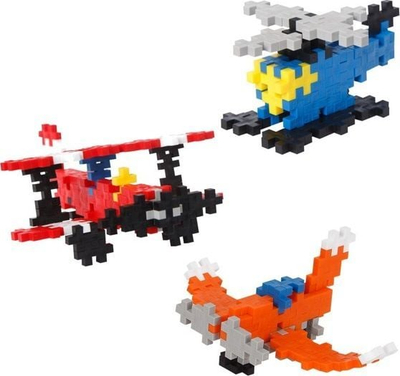 Lodër ndërtimi Plus Plus Mini Basic Airplanes, 170 copa, shumëngjyrëshe