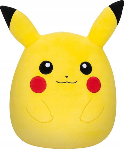 Lodër pelushi Squishmallows Pokémon Pikachu, 14", super e butë, e verdhë