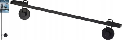 Mbajtës peshqiri Bathroom Solutions, metal me kupa thithëse, 60 cm, i zi