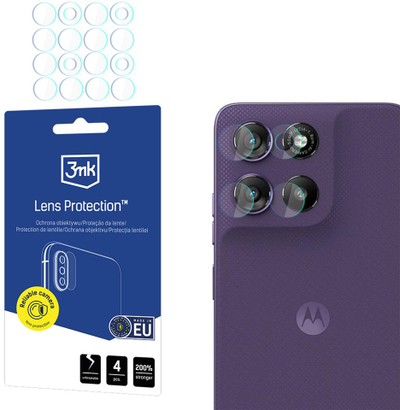 Folie mbrojtëse për lente 3MK për Motorola Moto G67 G77, set me 4 copë, transparente