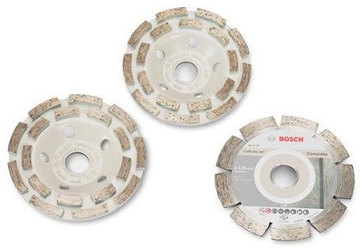 Set disqe bluarëse dhe diamanti Bosch, 125mm, 3 pjesë