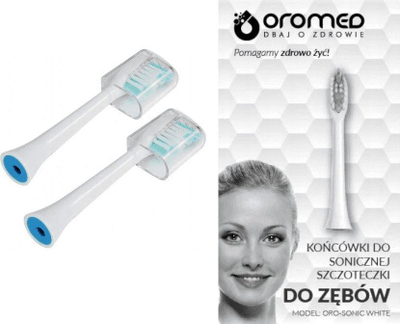 Kokë për furçën e dhëmbëve Oromed Oro-Sonic, 2 copë, të bardha.