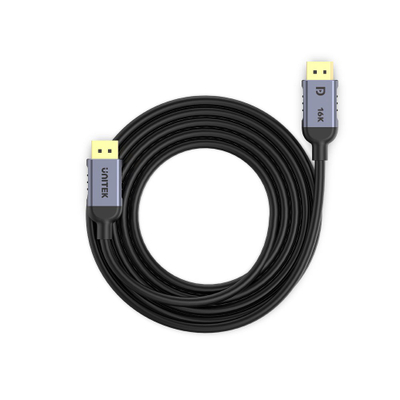 Kabllo DisplayPort UNITEK C1628GY01, 3m, 8K, e zezë gri