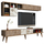 Set mobilie për TV melamine 180×35×40 cm (HM9438.01), bardhë