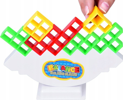 Lojë balancuese me blloqe, Tetris 3D, për kalamaj 3+, me ngjyra nga të gjitha