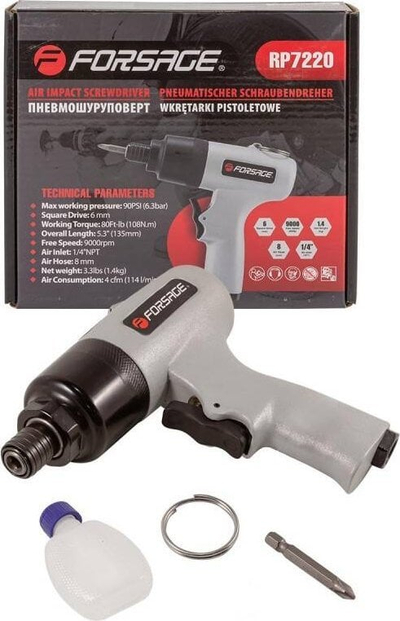 Vidë pneumatik goditëse Forsage 1/4", 108 Nm, 6.3 bar
