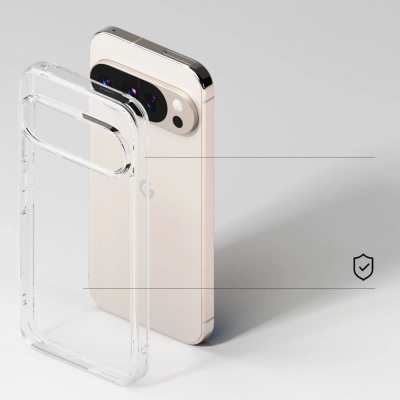 Kllëf telefoni Ringke Fusion për Google Pixel 10 Plus XL, TPU edhe polikarbonat, transparent