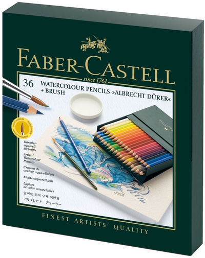 Set lapsa akvareli Faber Castell Albrecht Dürer, 36 ngjyra, me furçë