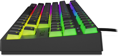 Tastierë mekanike Krux Atax PRO RGB Pudding, Gateron Yellow, me kabllo USB, e zezë