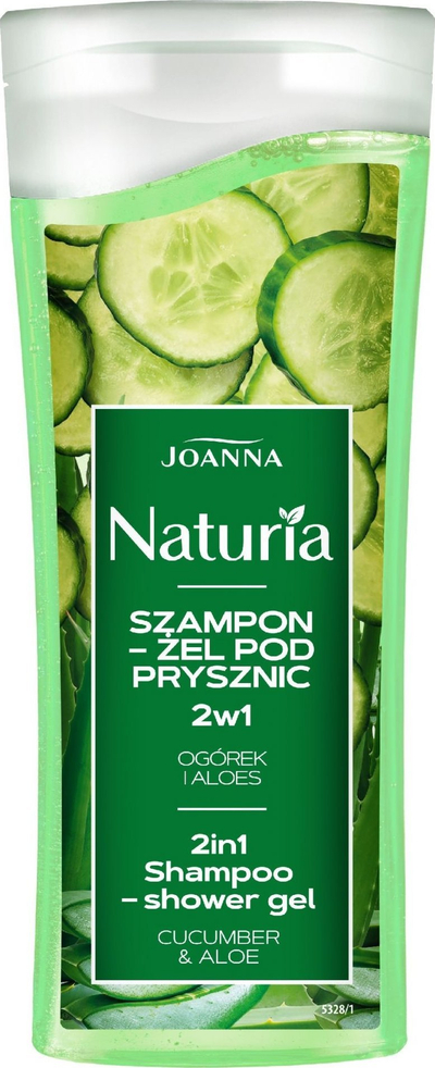 Shampo – xhel dushi Joanna Naturia 2 në 1, kastravec edhe aloe, 100 ml