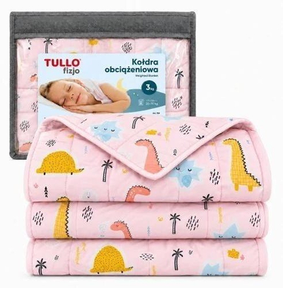 Jorgan me peshë për fëmijë Tullo, 3 kg, 100 x 150 cm, rozë